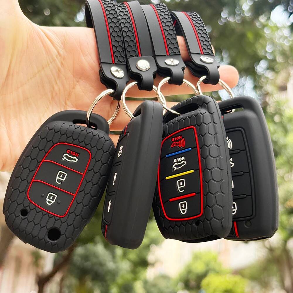 Keychain Cover Car Key Shell Caps For Hyundai Tucson Kona Solaris Gran I10 Ionic Hb20 Venue Santa Fe Protection