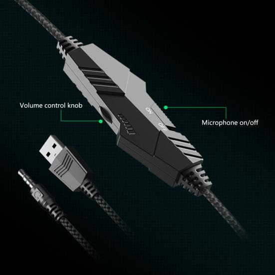 Wired Headset Luminous RGB Flash Light with Microphone 3.5mm/USB Cow Ear E-sports Game Headphone for Desktop