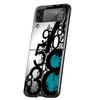 Number Pattern Hard PC Phone Case For Samsung Galaxy Z Flip 7 6 5 4 Black Cover For Galaxy Z Flip 3 Foldable Shell Fundas Capas