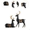 2 Deer Statues Sculptures Crafts Resin Figurines Decor Love Figures Ornaments for Office Home