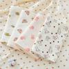 Pure Cotton Double-layer Crepe Cloth Bath Towel Newborn Swaddling Cloth Cotton Solid Color Gauze Wrapping Blanket