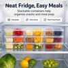 20Pcs Disposable Compartment Food Containers Plastic Meal Prep Containers Fruit Packing Boxes Clear Portion Sauce Cups With Attached Lids