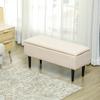 57L Teddy Fleece Storage Ottoman - Cream