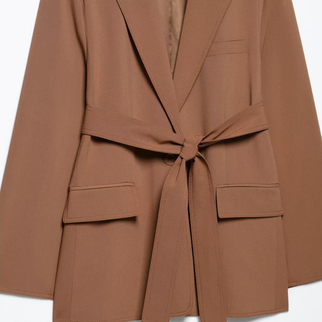 TAOP&ZA Women's Summer Commuting Suit: Belted Loose Jacket & Casual Pants 2010735