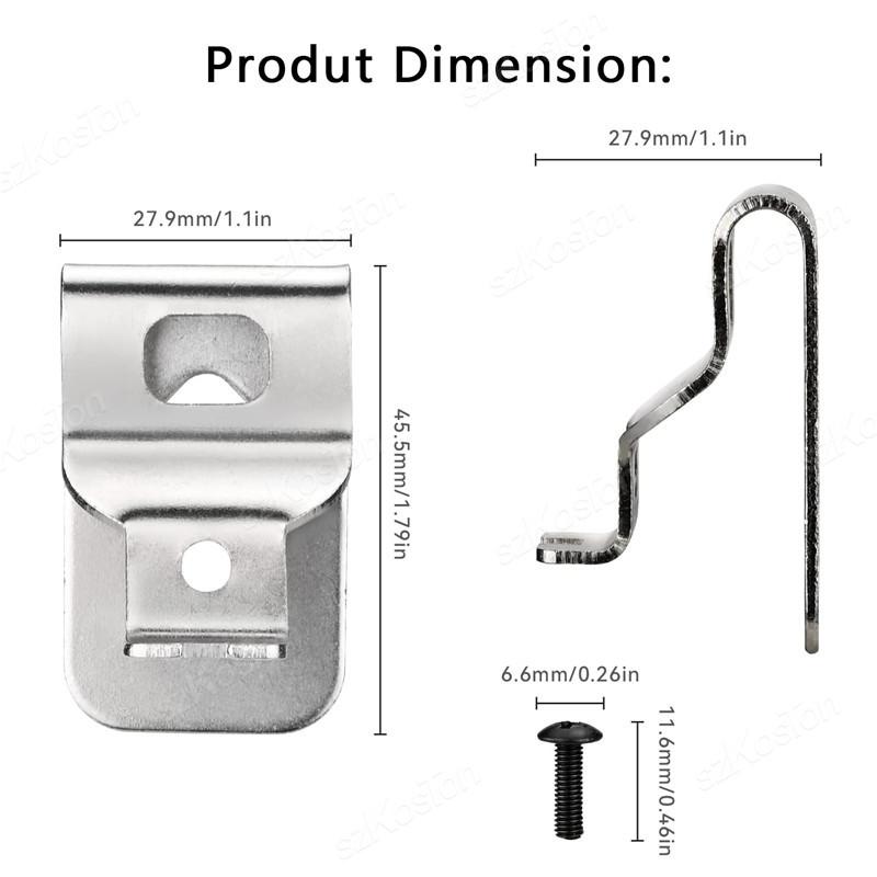 Drill Belt Clip Hooks for Dewalt 20V MAX Electric Tool DCD771C2 DCD980 DCD985 Stainless Steel Belt Clip for Dewalt Accessories