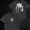 Fushiguro Megumi Makora Print T-shirt Anime Jujutsu Kaisen Clothing Men Women Tshirts Retro Washed T Shirt Harajuku Cotton Tops