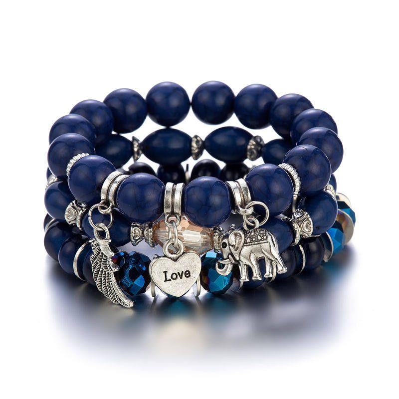 Multi-Layer Elastic Bracelet Fashion Wooden Bead