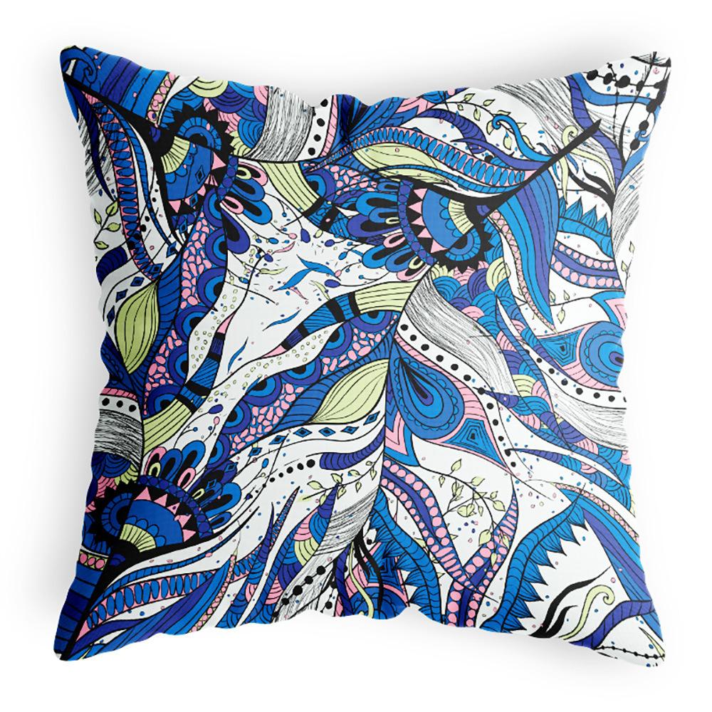 Mr. Baobao Ethnic Chinese Style Flower Pillow Plush Pillow New Chinese Style Set Home Thickened Pillow Case