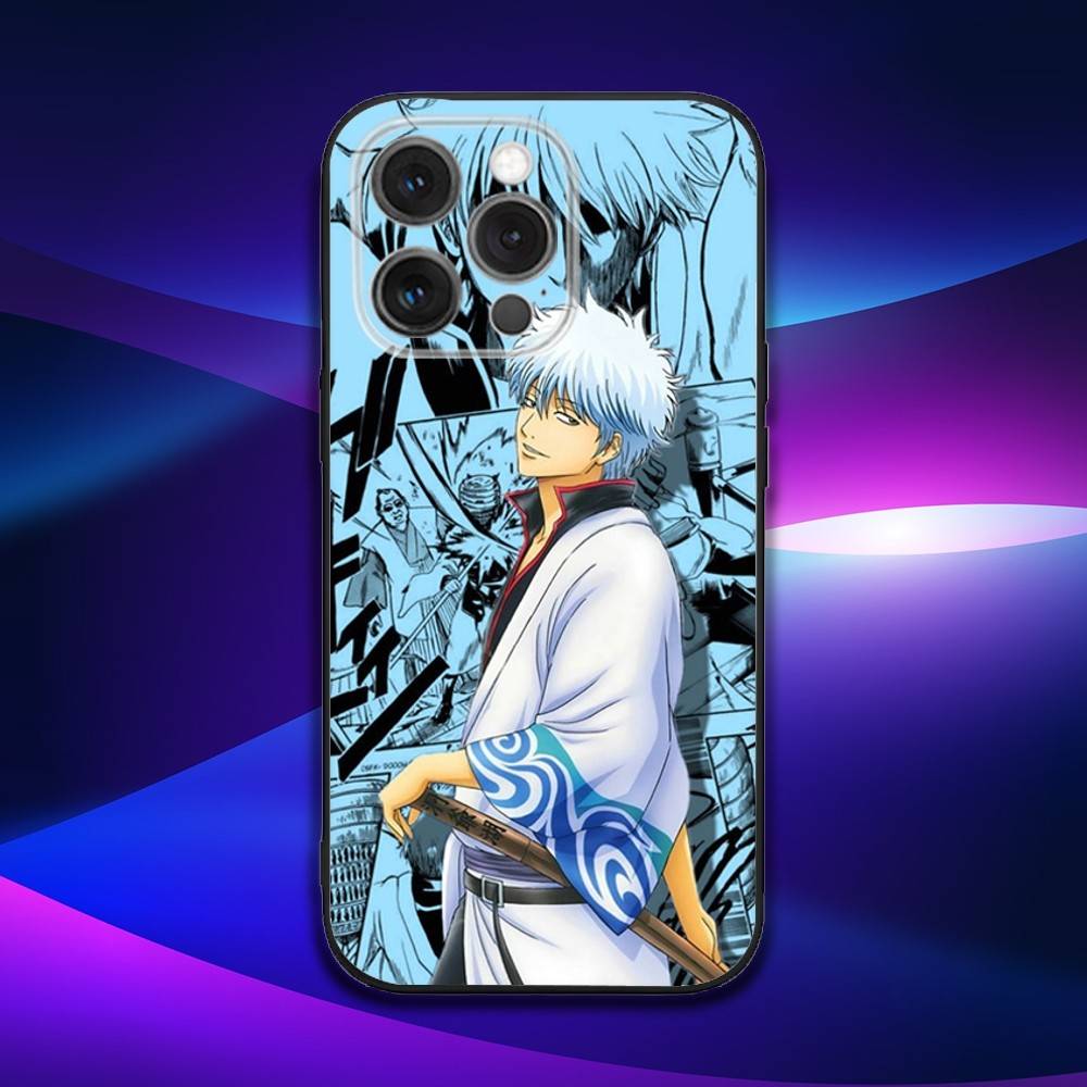 

Аниме G-GinTama Чехол для телефона для iPhone 16e,16,15,14,13,12,11,Pro,X,XS,Max,XR,Plus,Mini Мягкий черный чехол iPhone16pro