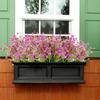 10 Bundles Artificial Flowers UV Resistant Faux Outdoor Plastic Greenery Shrubs Plants Home Garden Decor