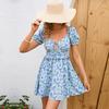 2025 new European station Amazon summer women's clothing small floral vacation style French beach casual dress