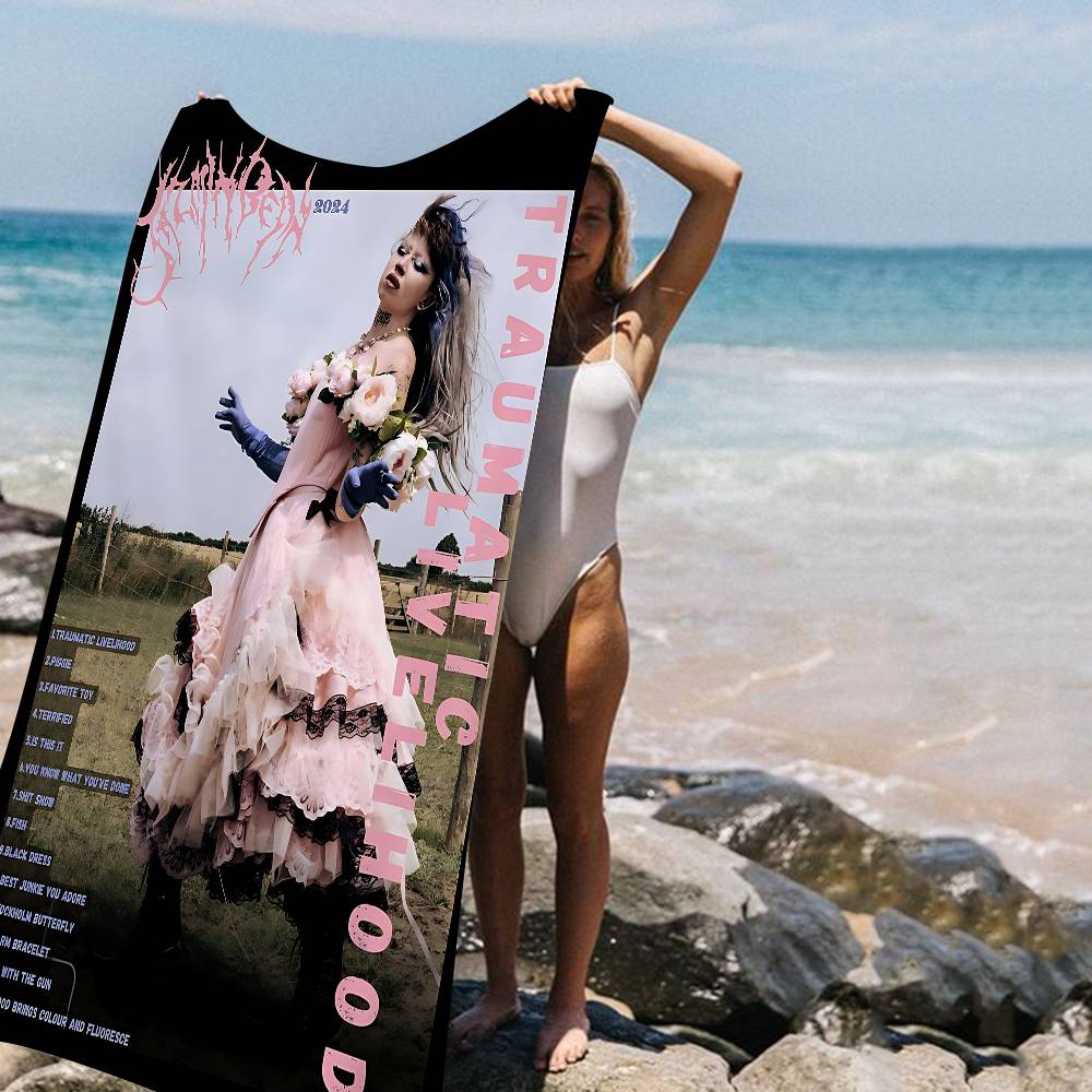 

Singer J-Jazmin B-Bean Album Microfiber Beach Towel Absorbent Quick Dry Soft Yoga Swimming Resort Mountain Climbing Towel W40*H60(CM)