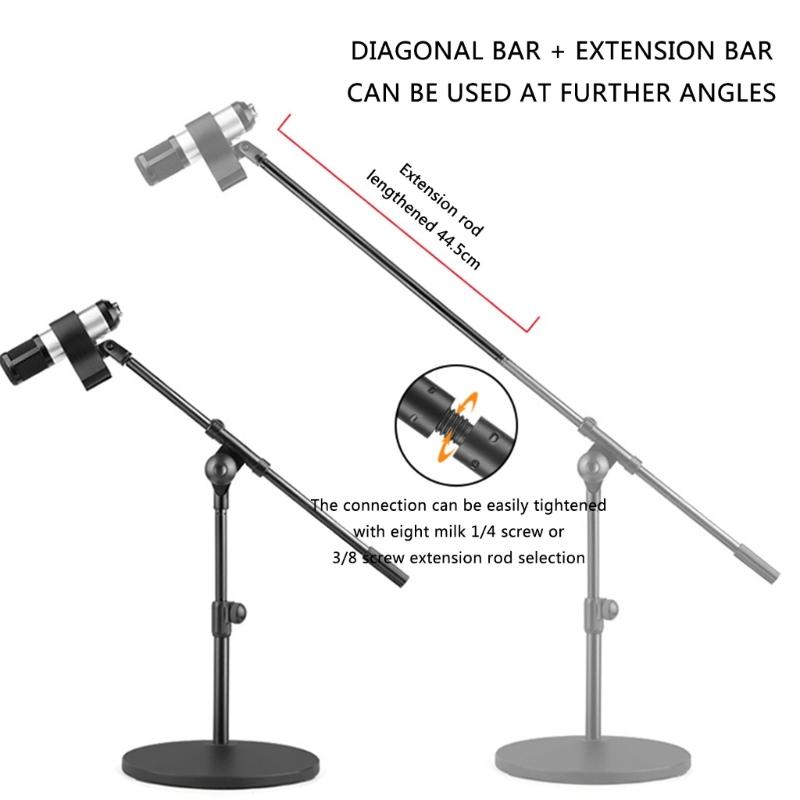 Telescopic Camera Stick Rod, 3/8" 1/4"  2 Section Tripod Center Column for SLR, Quick Height Adjustment