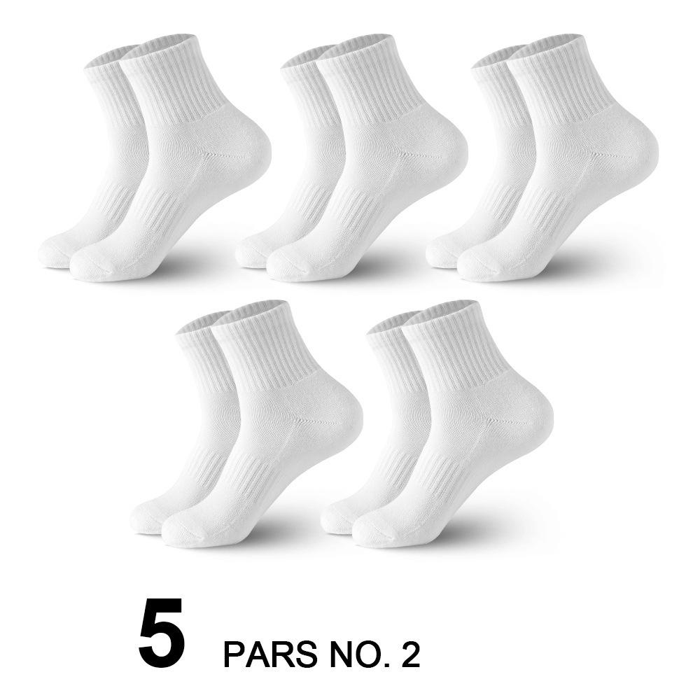 Men's Black Sweat-Absorbent, Odor-Resistant Xinjiang Cotton Mid-Calf Sports Socks - Autumn & Winter Knee-High Style