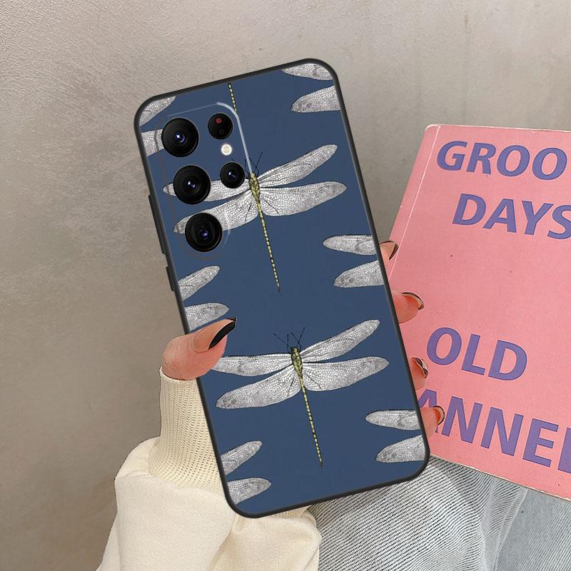 Floral Colorful Dragonfly Case For Samsung Galaxy S24 FE S21 FE S20 S22 S23 S25 Ultra S9 S10 Plus S25 FE Cover Coque