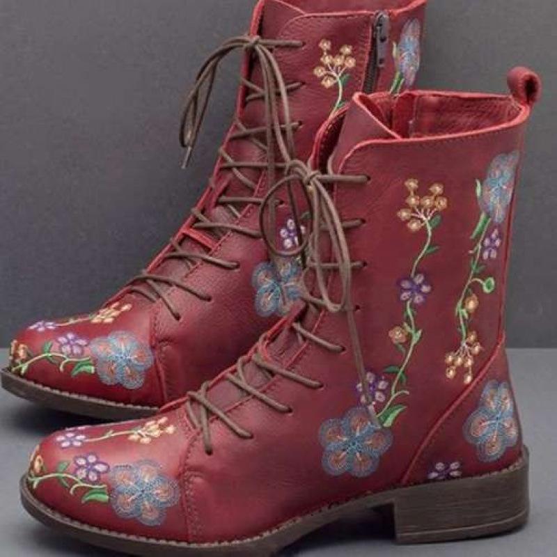Autumn and Winter New High Tube Square Heel Knight Boots Large Size Shoes Solid Color Side Zipper Boots