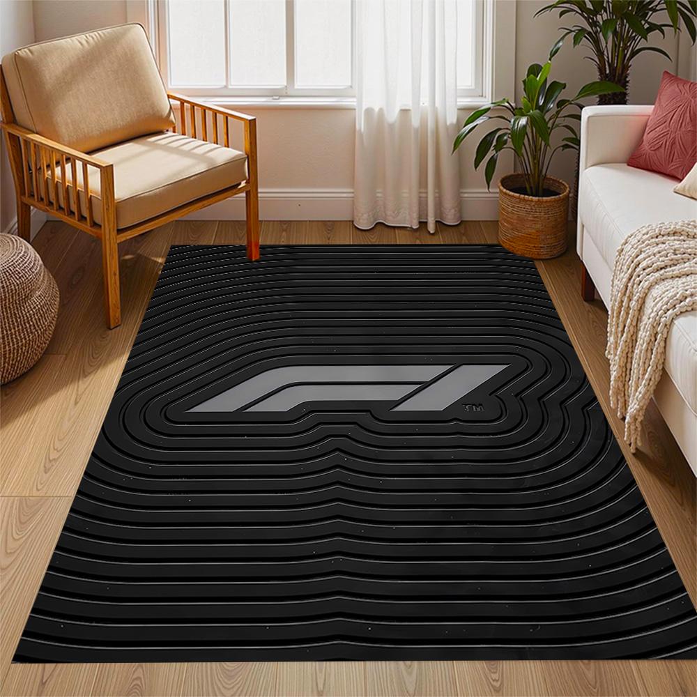 Kräftiges weißes Logo Design Fußmatte Geeignet für Außenbereiche Eingangsbereiche Esszimmer Spielzimmer Rutschfester Teppich Büros dekorieren Perfektes Geschenk für Frauen/Männer