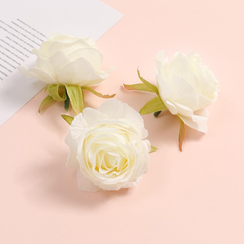 5 Stück Weiße Serie Künstliche Rosen Kombination Raum Tischdekoration Outdoor Party Hochzeitsdekoration DIY Kranzzubehör