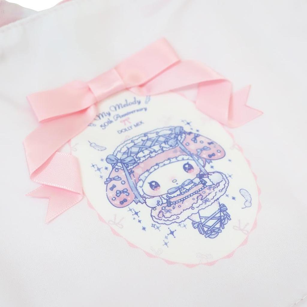 My Melody Little Twin Stars X DOLLY MIX Frill Square Handbag In Light Pink &