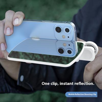 Smartphone Camera Mirror Reflection Clip Phone Selfie Adjustable Reflection Clip Kit for Live Vlog Shooting Outdoor Travel