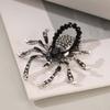 Punk Gothic Black Crystal Spider Bead Necklace Bracelet Set for Women Men Exaggerated Animal Handmade Necklace Halloween Jewelry