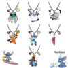 Cute Cartoon Character Stitch Necklace For Halloween Anime Pendant