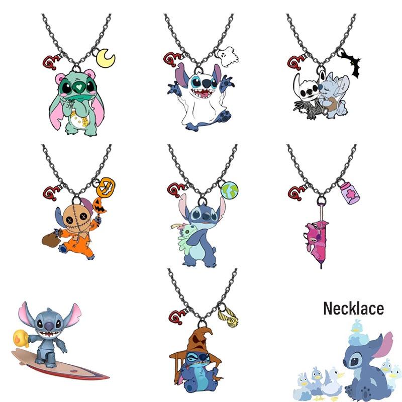 Cute Cartoon Character Stitch Necklace For Halloween Anime Pendant