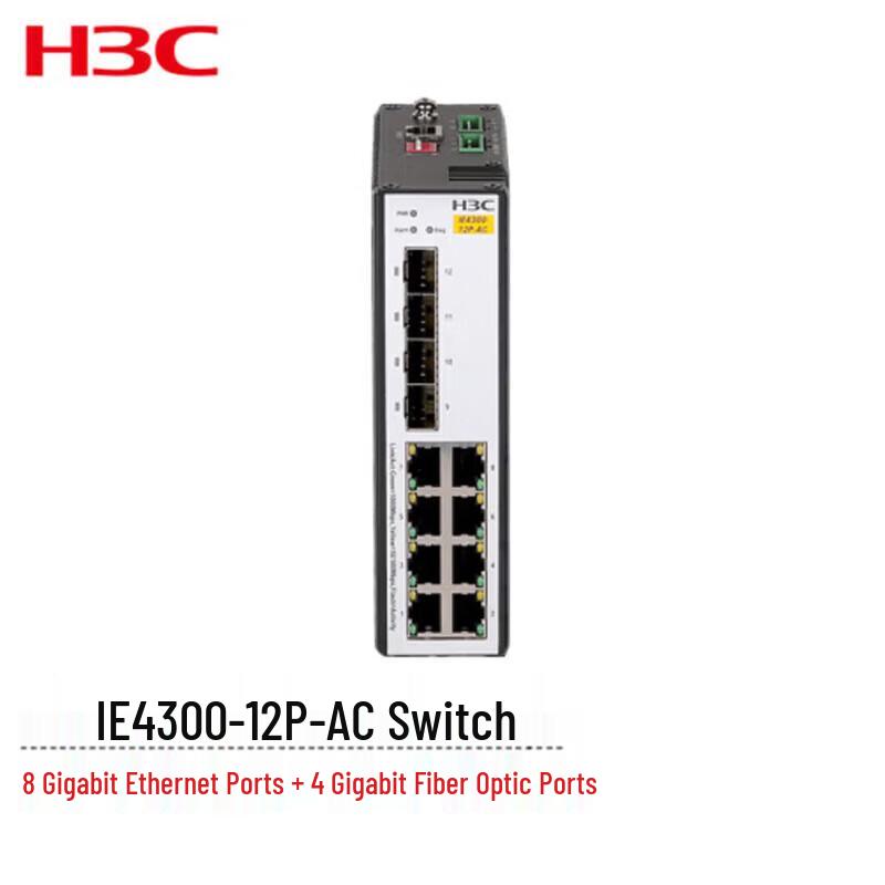 

H3C IE4300-12P-AC Industrial DIN-rail Switch