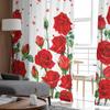 Valentine'S Day Hearts Red Roses Sheer Curtains For Living Room Kitchen Window Curtains Bedroom Tulle Voile Curtains