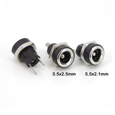 10 stücke DC022b 5,5x2,1/5,5x2,5mm DC Female Power Jack Buchse Versorgung Panel Montieren dc 022 stecker Stecker Adapter 2 Terminal Typ
