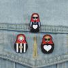 3/4Pcs Personalized  Nesting Doll Shaped Brooch Clip Creative Cartoon Commemorative Metal Jewelry Accessory Badge