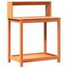 VidaXL Potting Table with Shelves, Planting Table with Storage, Potting Bench, Plant Table, Brown Wood 844633