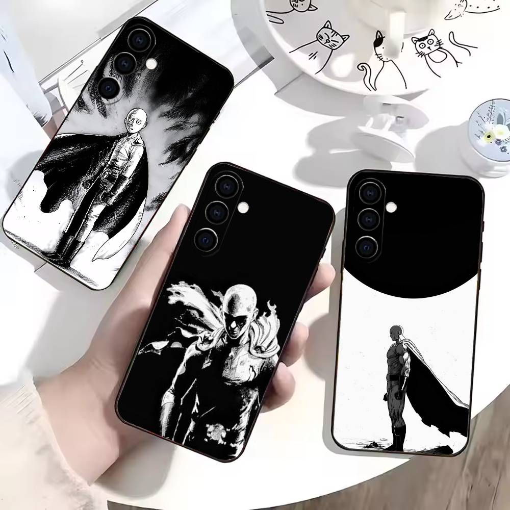 One-Punch Man Phone Case For Samsung Galaxy A73,A72,A71,A70,A53,A52,A51,Others Soft Black Cover