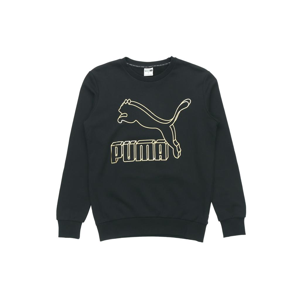 Puma CLASSICS Sweatshirts Men's Black Crew Neck Moderate Regular 595892-56
