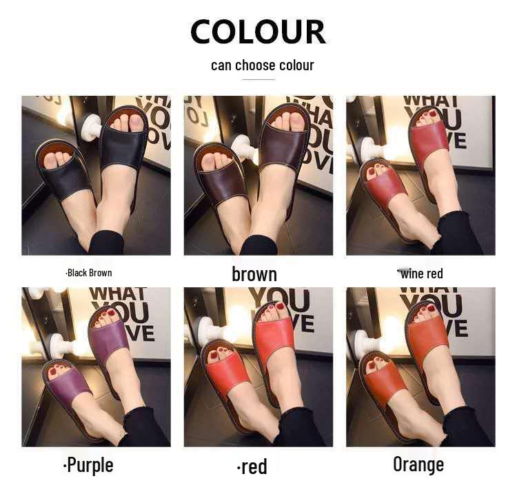 Pánské a dámské letní pantofle z pravé kůže s protiskluzovou podrážkou