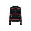 Polo Color Block Striped Button Down Long Sleeve Knit Sweater Women Sweater 211A89539-001
