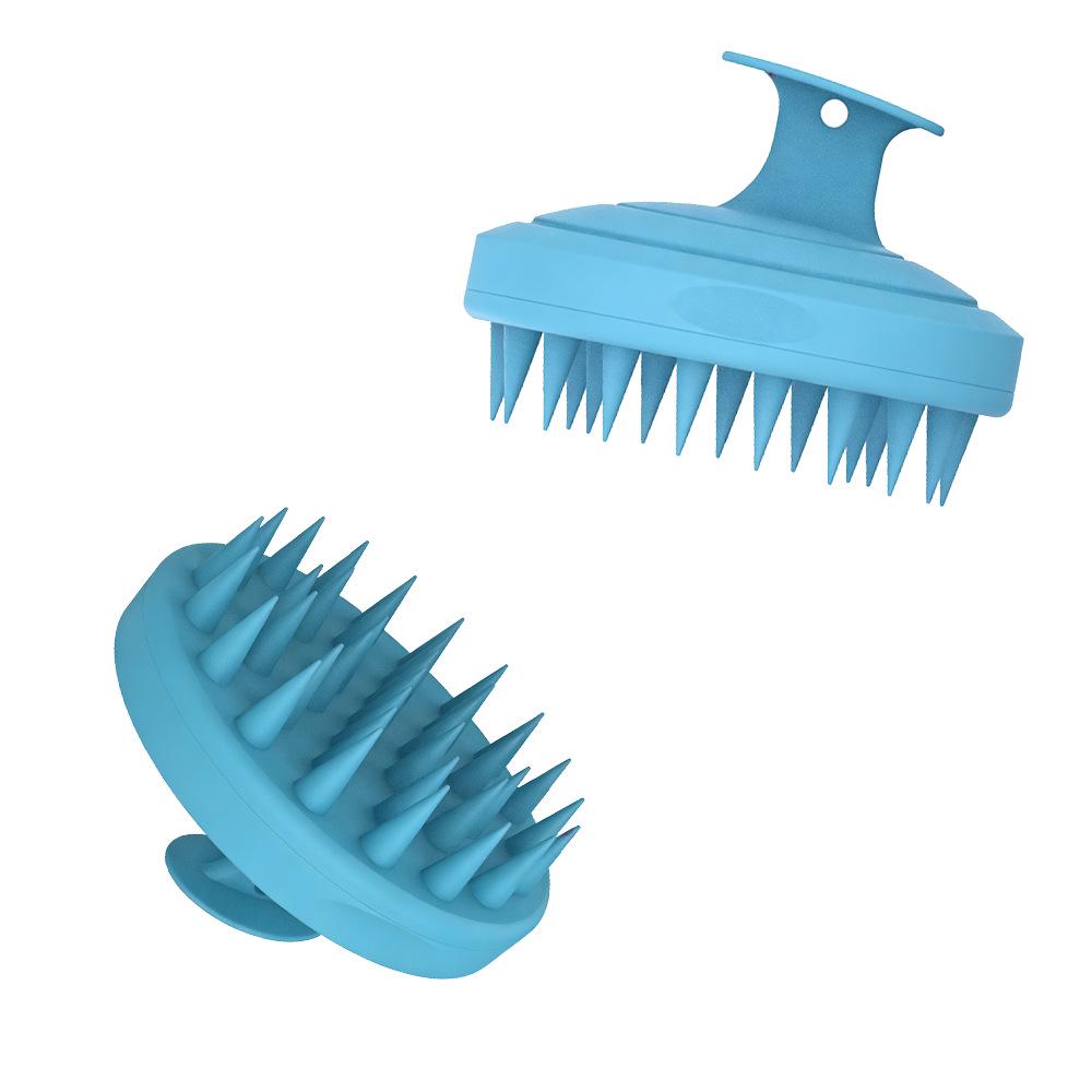 Handheld Silicone Scalp Massager Brush with Soft Bristles