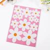 6 Blatt Blume Fenstersticker Niedliche Frühlings-Wildblumen PVC Aufkleber Statischer Floral Glassticker für Zuhause Büro Schulzimmer Dekoration