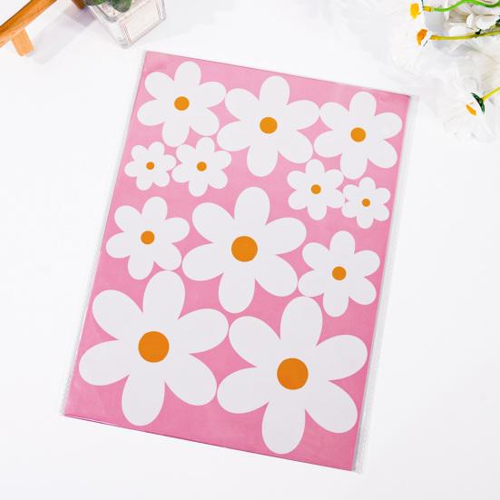 6 Blatt Blume Fenstersticker Niedliche Frühlings-Wildblumen PVC Aufkleber Statischer Floral Glassticker für Zuhause Büro Schulzimmer Dekoration