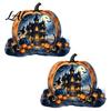 Outdoor Balcony Window Stickers Halloween Pumpkin Haunted House Static Stickers Waterproof PVC Castle Decals Decals Removable Clings for Home Glass