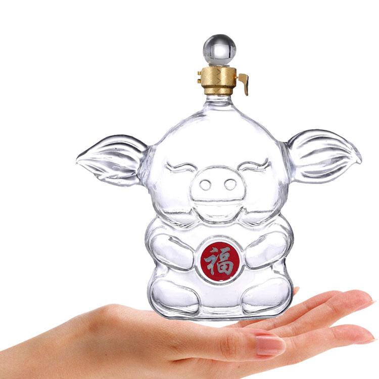 

Тварина Скляна Пляшка для Вина Скляна Пляшка Фляги Фляга Пляшки для Лікеру Герметична Банка Контейнер для Вина Посудина для Лікеру Пляшки для Віскі