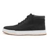 Timberland Leather Round Toe Lace-Up Slip-Resistant Durable Mid-Top Sneakers Men Sneakers Black A5PSGW
