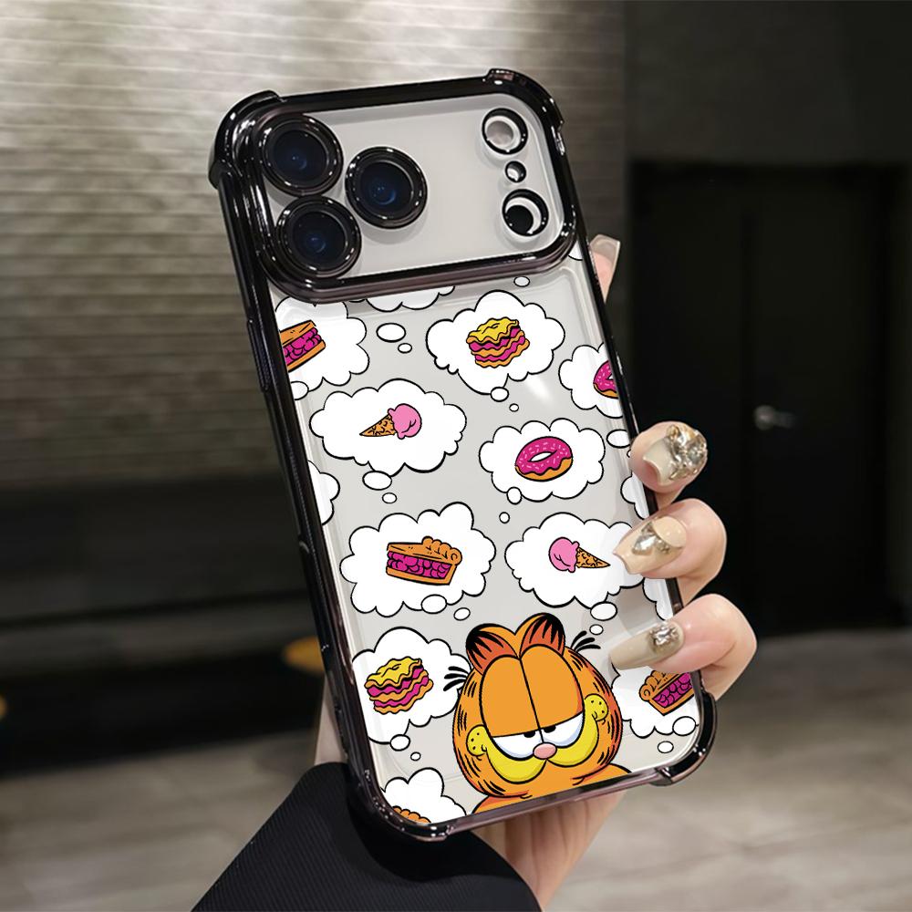 

Cartoon Cat Garfields Phone Case for Samsung Galaxy S26 S25 S24 S23 S22 S21 S20 FE Ultra Plus 5G Anti-drop Transparent Cover Galaxy S26 Ultra