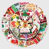50 Sheets Personalized Christmas Doodle Stickers for Suitcases and Phone Cases - Cartoon Festival Decoration