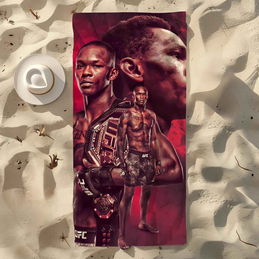 Boxer Israeis A-Adesanya U-UFC Towel Soft Pool Gift For Travel Gym Shower Camping Quick Dry Sports Large Beach Towel
