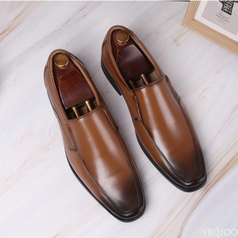 Spring Autumn Style Men's Daily Casual Versatile Shoes Suitable for Formal Wear Simple Temperament Square Toe Men's Shoes