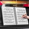 Amendable Non-Reflective Expandable Sheet Music Folder with Transparent Inserts for Piano and Guitar