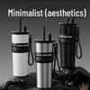 316 Stainless Steel Insulated Travel Mug - Large Capacity Straw Cup for Men & Women