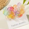 Summer New Cute Colorful Multi-Layer Resin Flower Earrings for Women's Jewelry Rainbow Flower Earrings