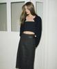 Etmont Buckle Pleated Fringe Skirt Brown